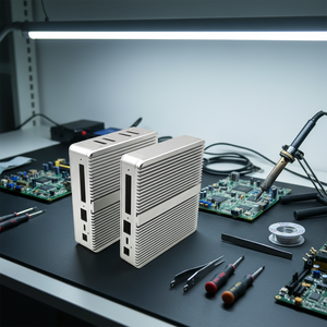 Controle Industrial Fanless Computador Host Alumínio Liga Gabinete Processamento Nuvem Terminal Portátil MiniPC <span class=keywords><strong>Mini</strong></span> Chassis - Product Image 1