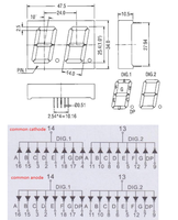 Houkem 1 pollice 2 cifre 7 segmento colore bianco due cifre 7 segmento Display a LED 1''