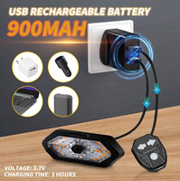 Luz Trasera Inalámbrica para Bicicleta con Intermitentes, Recargable Tipo-C, Luz de Advertencia para Bicicleta con Control Remoto para Ciclismo al Aire Libre, Linterna para Bicicleta