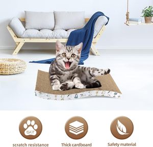 Eco-Friendly Catnip-Infused Reversible Cardboard Cat Scratcher with Lounge Bed and Cat <b>Tree</b> - Product Image 3