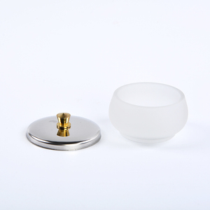Bol en verre avec couvercle en acier inoxydable, récipient en acrylique cristallin pour poudre liquide, pour manucure - Product Image 6