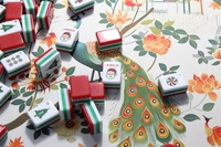 Mahjong américain gravé à 4 couches, édition de Noël 160 tuiles, avec motifs Père Noël, Joker et Sapin, pour les fêtes de fin d'année