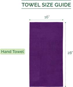 Ensemble de serviettes de toilette en coton violet multicolores, douces, absorbantes, séchage rapide, avec bordure texturée, pour salle de bain, hôtel, <span class=keywords><strong>spa</strong></span>, personnalisables - Product Image 2