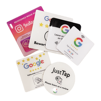 Suivez-nous sur Snapchat NFC Tap Programmable Google Reviews Autocollant pour carte NFC