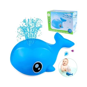 Mainan Mandi Bayi, Semprotan Induksi Ikan Paus dengan Lampu LED Otomatis Induksi Sprinkler untuk Balita