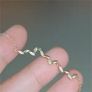 Pulseira simples banhada a ouro 14K prata esterlina S925 Modelos diários com centenas de estilos