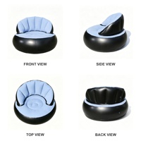 Fauteuil gonflable individuel avec dossier, chaise longue gonflable portable et pliable, flocage pelucheux, intérieur/extérieur, plusieurs couleurs