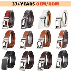 Ceintures à cliquet pour hommes en <span class=keywords><strong>cuir</strong></span> véritable décontracté multicolore <span class=keywords><strong>sans</strong></span> boucles - Product Image 5