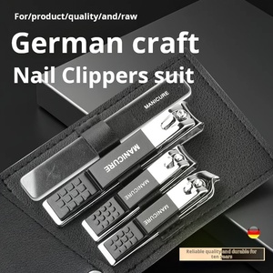 Fornitura di fabbrica Set Manicure nero punta punta diritta pinza per dita Nano lima per unghie in vetro in scatola - Product Image 2