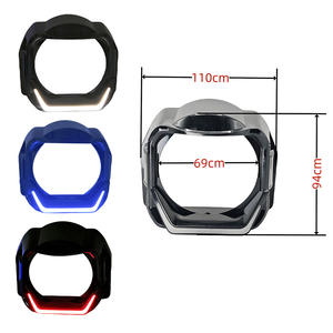 IDISON YMG, cubierta de cubierta LED de 3 pulgadas, decoración Universal redonda, anillos de <span class=keywords><strong>Halo</strong></span>, Faro de coche, actualización retroacondicionada, cubiertas de lentes de luz diurna - Product Image 2