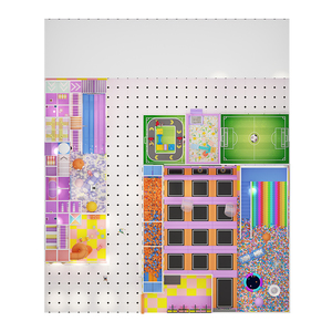 Équipement de terrain de jeu intérieur en plastique sur mesure pour enfants, thème macaron, grande capacité, parc d'attractions - Product Image 3