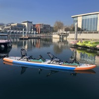 Bateau à pédales gonflable Yak Outdoors en PVC pour 2 personnes, capacité 300 kg, garantie 1 an