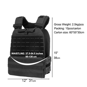 <span class=keywords><strong>Chaleco</strong></span> de entrenamiento de fuerza <span class=keywords><strong>Chaleco</strong></span> de <span class=keywords><strong>peso</strong></span> táctico Portador de placa Ideal <span class=keywords><strong>para</strong></span> personalización de marca de Fitness - Product Image 2