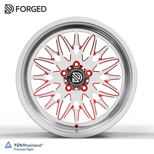 118BAGZ Nuove Ruote in Lega di Alluminio Forgiato per Camion 17-26 Pollici 20mm/25mm ET Cinque Razze Rosse Universali per F150 Raptor - Product Image 3