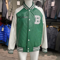 Service OEM personnalisé – Blouson bomber universitaire sans col en spandex pour homme, avec détails de patchwork, grande taille, style Letterman, avec logo frontal