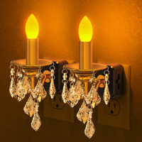 ZHILAI Mini Lampe Murale LED Moderne à Capteur de Lumière Ambre, Contrôle Crépuscule-Aube, Brillance Réglable, pour Chambre et Escaliers
