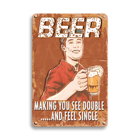 Carteles de chapa de cerveza divertidos Vintage Retro Pub Metal Poster Bar Club Publicidad Placas decorativas con gran promoción