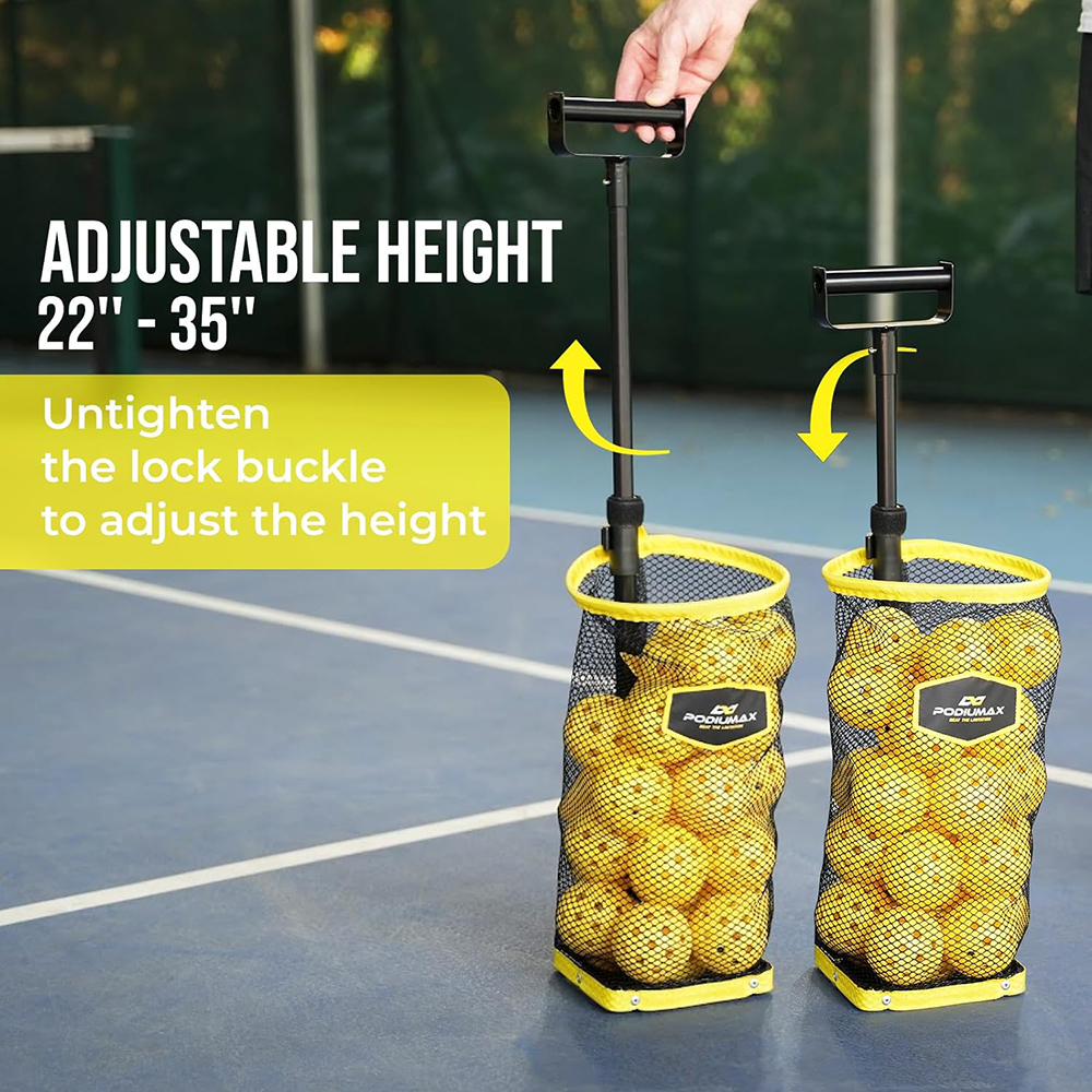 Foldable Pickleball Ball Collector Easy to Carry, Quick Setup, Space-Saving Design for Coaches and Clubs