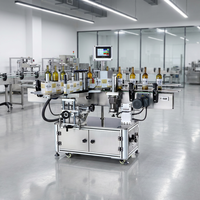 Machine d'étiquetage automatique de haute précision pour bouteilles d'eau, de boissons et d'aliments en plastique, autocollants adhésifs verticaux ronds et carrés