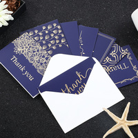 9 disegni un Set con stampa personalizzata lamina d'oro piegata cartoline di ringraziamento con buste per il Festival di promozione aziendale