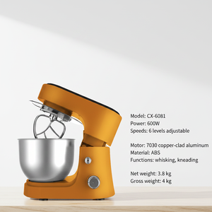 Batidoras Planétaires 800w 1000W pour Pâtisserie, Machine à Mélanger les Gâteaux <span class=keywords><strong>Focurite</strong></span> Scarlett, Mélangeur à Pâtisserie sur Pied 51 6L - Product Image 3