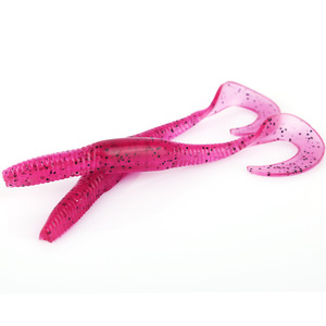 Señuelo de Pesca de Silicona Morado de 12.5cm y 5.6g, Tipo Larva con Cola Rizada, para Pesca de Lubina en Agua Dulce, Señuelos Biónicos Suaves - Product Image 3