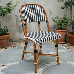 Chaise de bistrot française en rotin PE, structure en rotin naturel, sans accoudoirs, pour terrasse extérieure, café, jardin, <span class=keywords><strong>restaurant</strong></span> - Product Image 5
