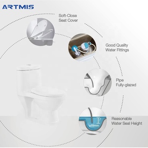 Vente chaude toilette en porcelaine montée au sol s-trap enfants cuvette de toilette salle de bain une pièce toilette pour enfant - Product Image 4