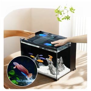 <span class=keywords><strong>Aquarium</strong></span> YEE ultra-transparent à angle droit, filtration arrière silencieuse intégrée, <span class=keywords><strong>aquarium</strong></span> écologique anti-saut pour la maison, la chambre et le bureau - Product Image 5