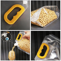 Pochettes souples transparentes personnalisées et durables avec fond stable pour riz, farine de soja, aliments, sacs Mylar
