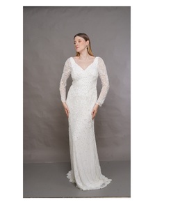 High Quality Satin Gown with Adjustable <b>Waist</b> and Deep Back Design Stylish Party Evening Attire - Product Image 1