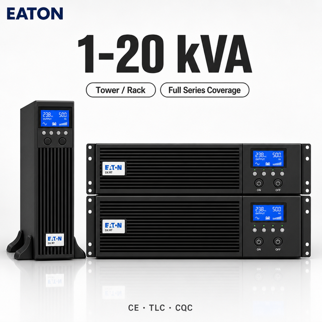 Eaton DX RT UPS 1000VA 1500VA 2000VA 3000VA 5000VA 6000VA 8000VA 10000VA 220V Single Phase Rack Online UPS Power Supply