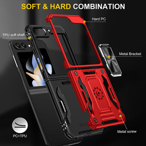 Funda protectora para teléfono Funda trasera móvil Funda blanda para <span class=keywords><strong>Samsung</strong></span> <span class=keywords><strong>Z</strong></span> <span class=keywords><strong>Flip</strong></span> 5 con anillo y soporte - Product Image 3