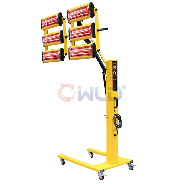WLD-6AL Car spray booth paint drying curing equipment halogen infrared quartz heating lamp