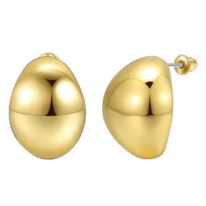 Ewest-pendientes de aleación hipoalergénicos dorados, 14/18K - Product Image 4