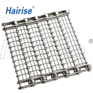 공항 컨베이어 벨트 롤러 Hairise 스테인레스 스틸 체인 구동 메쉬 벨트 - Product Image 2
