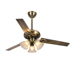 Scalable Fan Blades Gold Chandelier Pendant Light Modern Home Decorative glass Luxury LED Ceiling Fan with Lights - Product Image 1