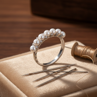 Bague réglable pour femme en perle d'eau douce naturelle Star-Aurora, cadeau pour petite amie