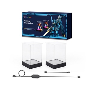 RGB LED Acrylic <b>Display</b> <b>Case</b> 2PCS Dustproof Stackable Smart Lighting <b>Display</b> Box for Anime Characters - Product Image 1