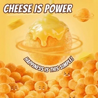 Cheese-Plan 55g Snacks de Grano Inflado Semiblandos Salados con Sabor a Queso Cheddar para Perros, Sin Grasas Trans, Directo de Fábrica, Personalizado para KTV