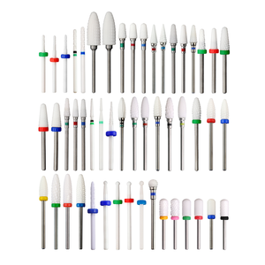 Manicure Pedicure Burr File Diamond Nails testa di lucidatura punte di aneto piccole in ceramica - Product Image 1