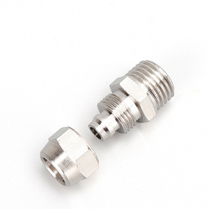 Ruilang Pneumatics <b>Quick</b> Coupler PC4 01 6 02 8 03 10 04 External Thread Nickel Plated Copper Air Hose Fitting - Product Image 1