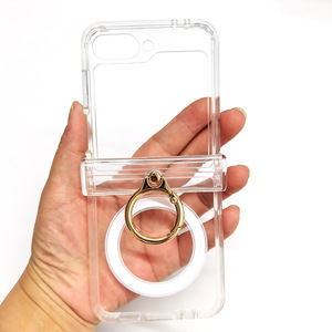 Transparent <strong>Clear</strong> Ring Buckle Magnetic Wireless Charging Shockproof Phone <strong>Case</strong> Cover for Samsung Galaxy Z Flip 7 <strong>6</strong> 5 4 3 - Product Image 5