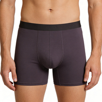Luxuriöse Boxershorts für Herren mit individuellem Logo, Premium Modal-Mischgewebe, weiche Stretch-Unterwäsche, etikettenfreier elastischer Bund für ganztägige Eleganz