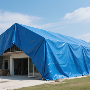 LINYI MILLION Usine de Chine Pas Cher <span class=keywords><strong>Prix</strong></span> 120gsm PE Bâche Couleur Bleue Bâche Imperméable PE Enduit Pe Bâche Couverture - Product Image 3