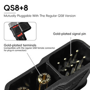 ขั้วต่อ QS8+8 2+8 กระแสสูง ป้องกันไฟฟ้าลัดวงจร พร้อมระบบล็อค หน้าสัมผัสชุบทอง สำหรับโดรนงานหนักและอุปกรณ์อุตสาหกรรม - Product Image 2