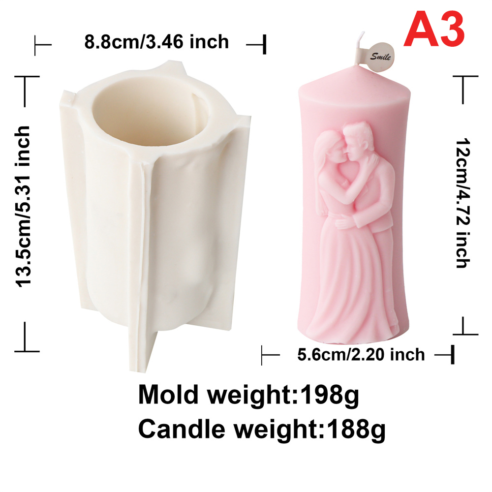 Stampo candela sposa e sposo 3