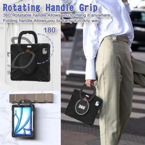 Fundas Protectoras de Silicona para Tablets con Agarre Ergonómico para Niños, para iPad Air 2024 M2 11 13 Pulgadas, Resistentes, con Soporte Giratorio de 360 Grados - Product Image 4