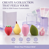 Esponja de Maquillaje Cosmética sin Látex con Logotipo Personalizado, en Oferta, para Programas de Regalos Promocionales