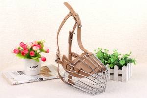 Bozal de perro de Metal de acero fuerte ajustable de raza grande <span class=keywords><strong>Pitbull</strong></span> antiladridos anticomida para perros - Product Image 6